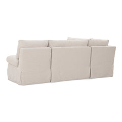 Fable Beige L Shape Slipcover 96" Dining Banquette - Ornate Home
