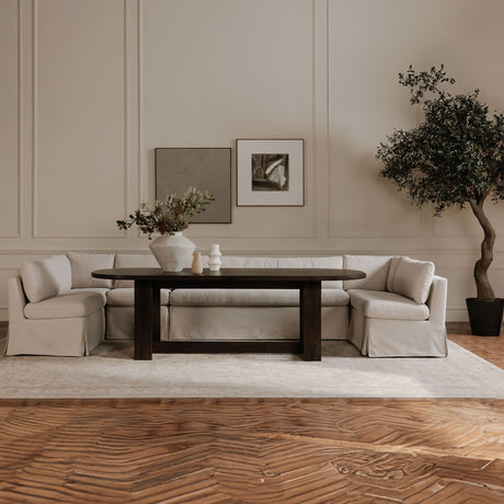 Fable Beige Slipcover Dining Bench - Ornate Home