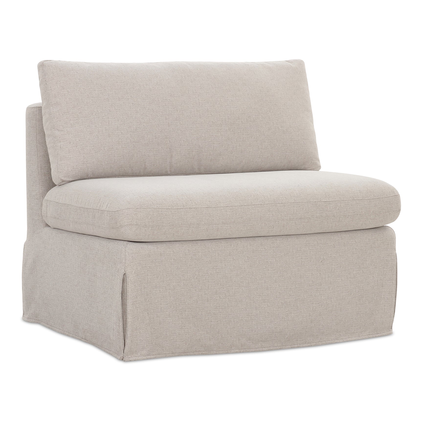 Fable Beige Slipcover Dining Chair and Half - Ornate Home