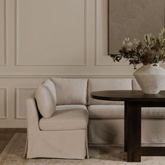 Fable Beige Slipcover Dining Slipper Chair - Ornate Home