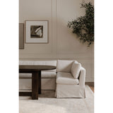 Fable Beige U Shape Slipcover Dining Banquette 129 in - Ornate Home