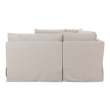 Fable Beige U Shape Slipcover Dining Banquette 154 in - Ornate Home