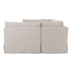 Fable Beige U Shape Slipcover Dining Banquette 154 in - Ornate Home