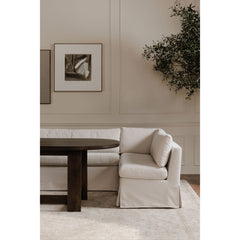 Fable Beige U Shape Slipcover Dining Banquette 154 in - Ornate Home