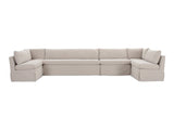 Fable Beige U Shape Slipcover Dining Banquette 168 in - Ornate Home