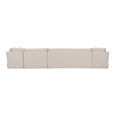 Fable Beige U Shape Slipcover Dining Banquette 168 in - Ornate Home