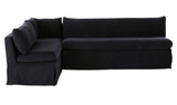 Fable Black 100.5 in L-Shape Slipcover Dining Banquette - Ornate Home