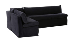 Fable Black 100.5 in L-Shape Slipcover Dining Banquette - Ornate Home