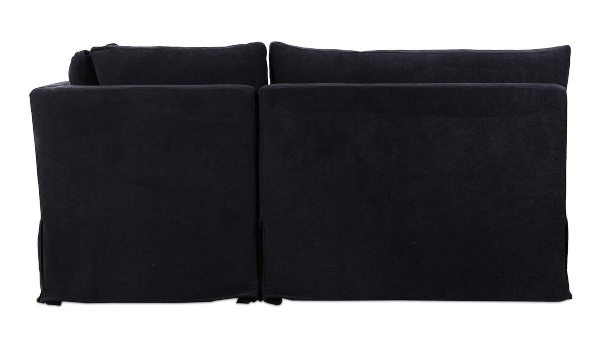 Fable Black 100.5 in L-Shape Slipcover Dining Banquette - Ornate Home