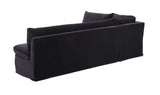 Fable Black 100.5 in L-Shape Slipcover Dining Banquette - Ornate Home