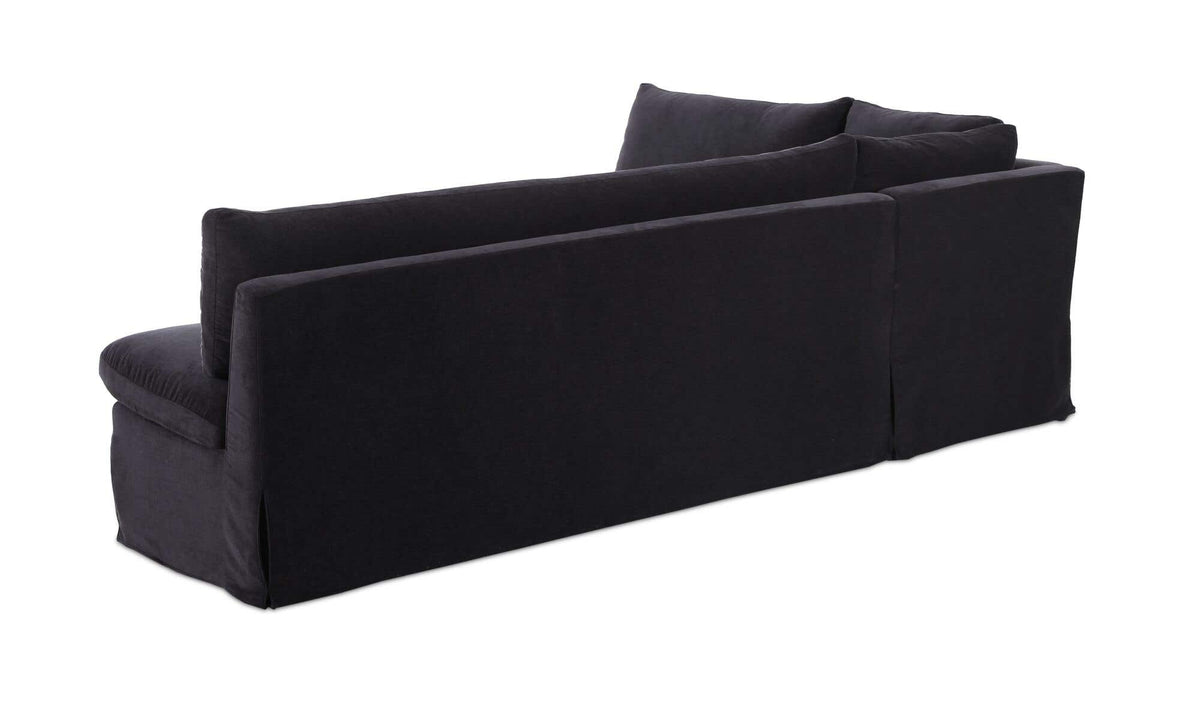 Fable Black 100.5 in L-Shape Slipcover Dining Banquette - Ornate Home