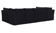 Fable Black 121 in U-Shape Slipcover Dining Banquette - Ornate Home