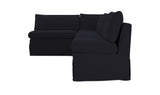 Fable Black 125.5 in L-Shape Slipcover Dining Banquette - Ornate Home
