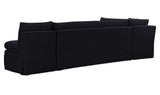 Fable Black 125.5 in L-Shape Slipcover Dining Banquette - Ornate Home