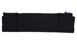 Fable Black 125.5 in L-Shape Slipcover Dining Banquette - Ornate Home
