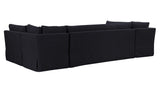 Fable Black 129 in U-Shape Slipcover Dining Banquette - Ornate Home