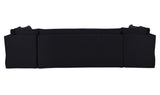Fable Black 129 in U-Shape Slipcover Dining Banquette - Ornate Home