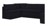 Fable Black 129 in U-Shape Slipcover Dining Banquette - Ornate Home