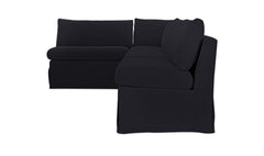Fable Black 139.5 in L-Shape Slipcover Dining Banquette - Ornate Home