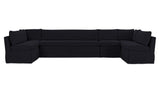 Fable Black 154 in U-Shape Slipcover Dining Banquette - Ornate Home