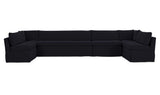 Fable Black 168 in U-Shape Slipcover Dining Banquette - Ornate Home