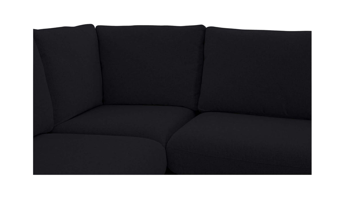 Fable Black 168 in U-Shape Slipcover Dining Banquette - Ornate Home