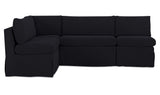 Fable Black 96 in L-Shape Slipcover Dining Banquette - Ornate Home