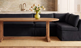 Fable Black 96 in L-Shape Slipcover Dining Banquette - Ornate Home