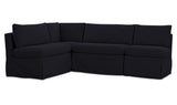 Fable Black 96 in L-Shape Slipcover Dining Banquette - Ornate Home