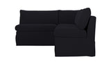 Fable Black 96 in L-Shape Slipcover Dining Banquette - Ornate Home