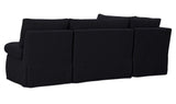 Fable Black 96 in L-Shape Slipcover Dining Banquette - Ornate Home
