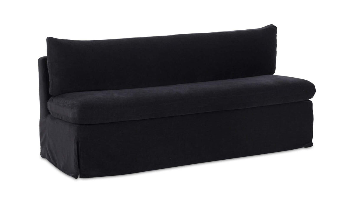 Fable Black Slipcover Dining Bench - Ornate Home