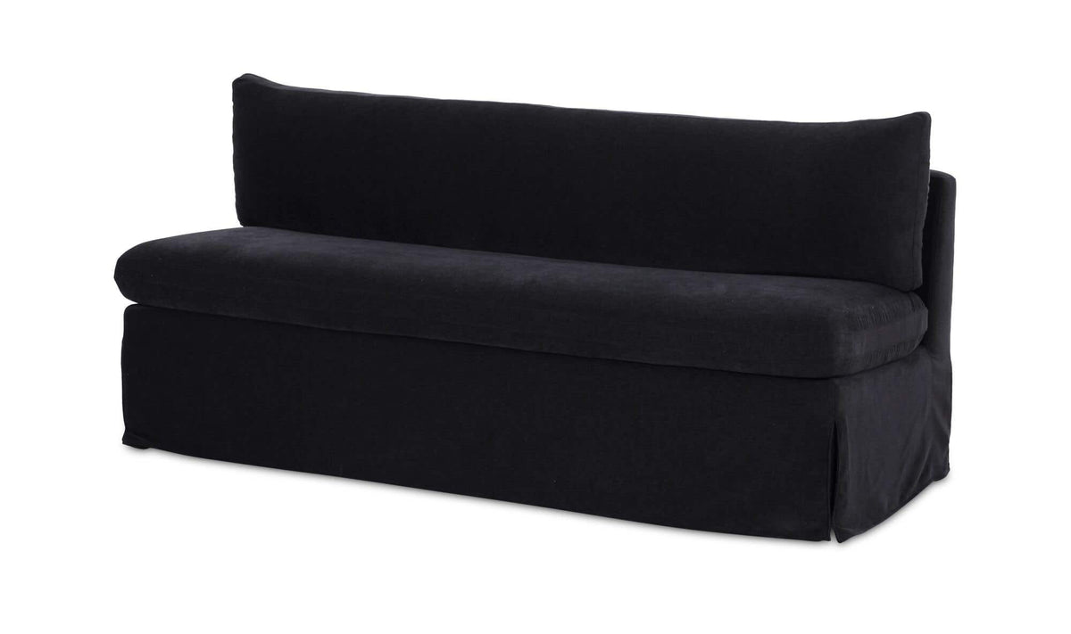 Fable Black Slipcover Dining Bench - Ornate Home