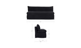 Fable Black Slipcover Dining Bench - Ornate Home