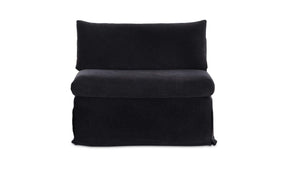 Fable Black Slipcover Dining Chair and Half - Ornate Home