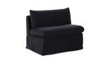 Fable Black Slipcover Dining Chair and Half - Ornate Home