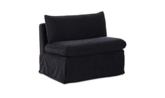 Fable Black Slipcover Dining Chair and Half - Ornate Home