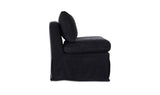 Fable Black Slipcover Dining Chair and Half - Ornate Home