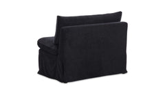 Fable Black Slipcover Dining Chair and Half - Ornate Home