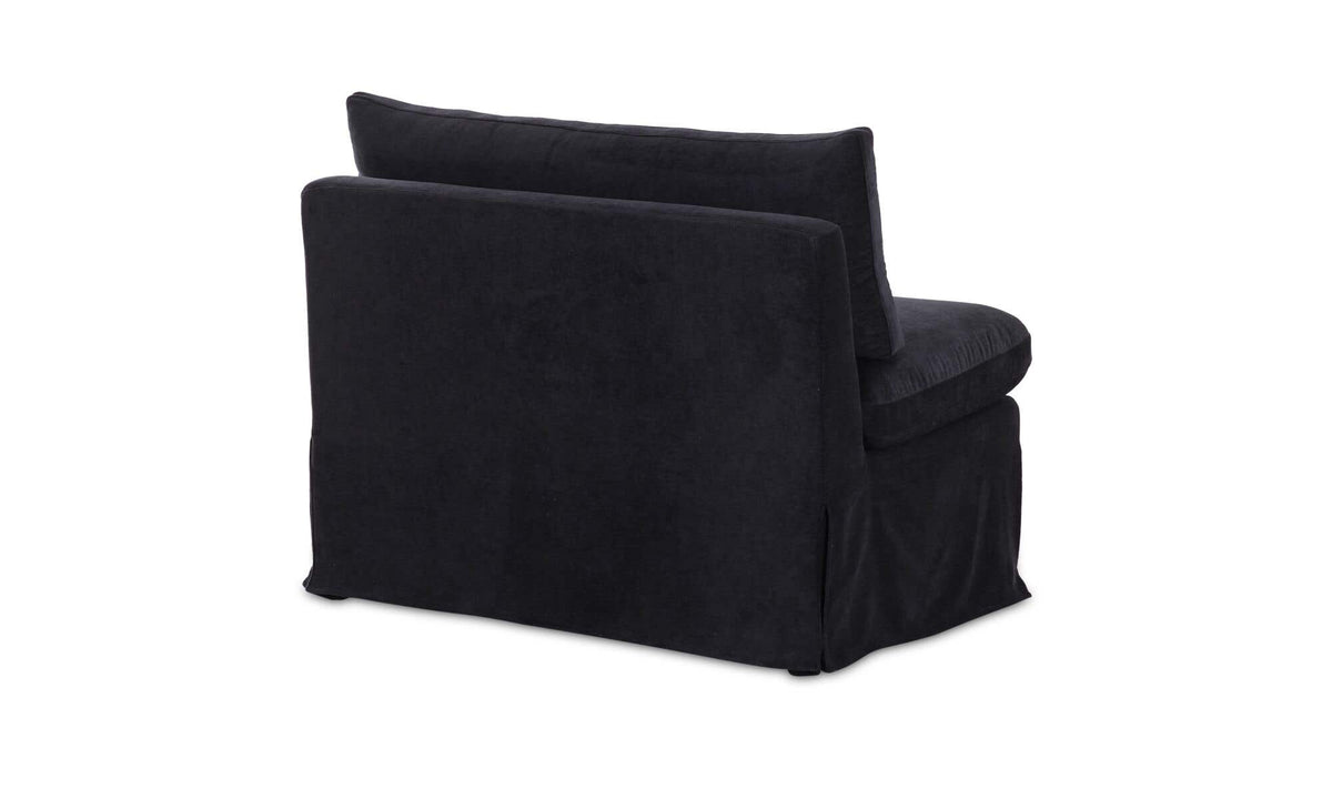 Fable Black Slipcover Dining Chair and Half - Ornate Home