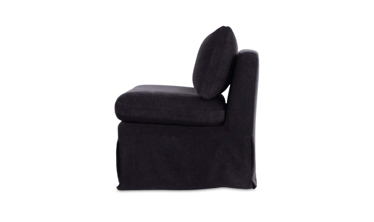 Fable Black Slipcover Dining Chair and Half - Ornate Home