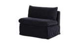 Fable Black Slipcover Dining Chair and Half - Ornate Home