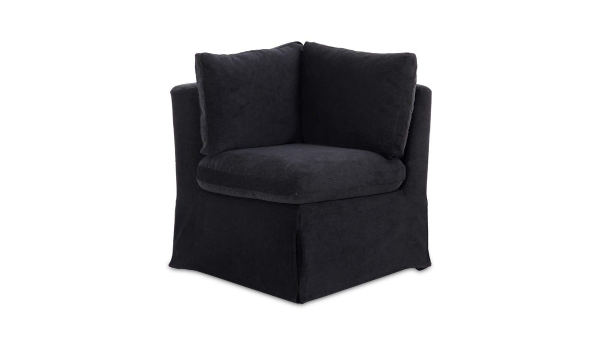 Fable Black Slipcover Dining Corner Chair - Ornate Home