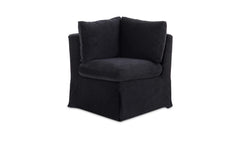 Fable Black Slipcover Dining Corner Chair - Ornate Home
