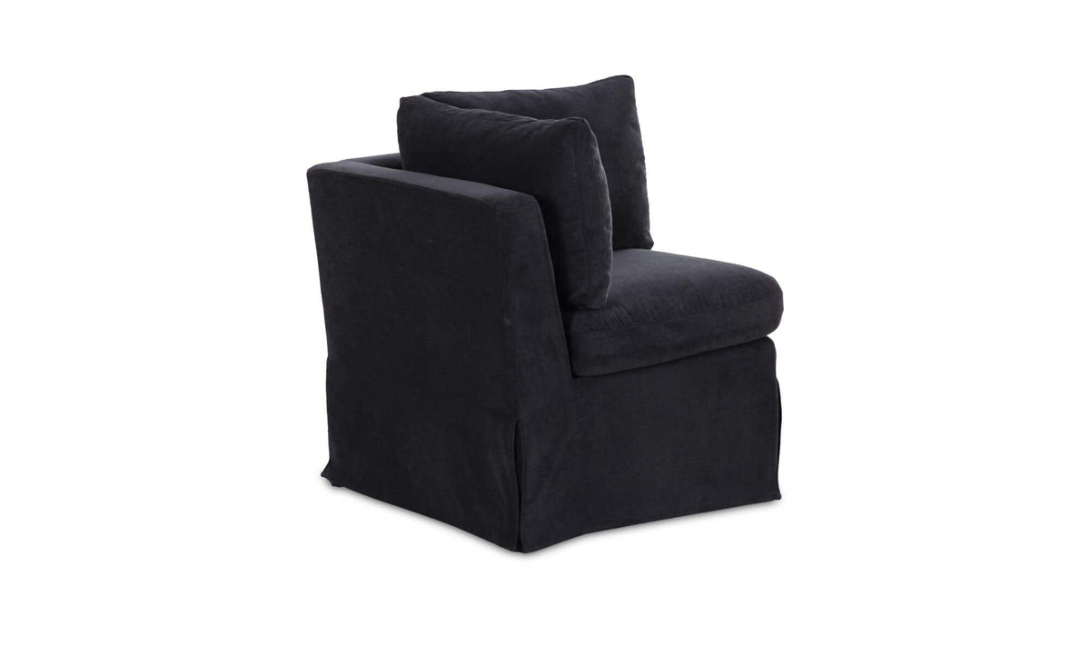 Fable Black Slipcover Dining Corner Chair - Ornate Home
