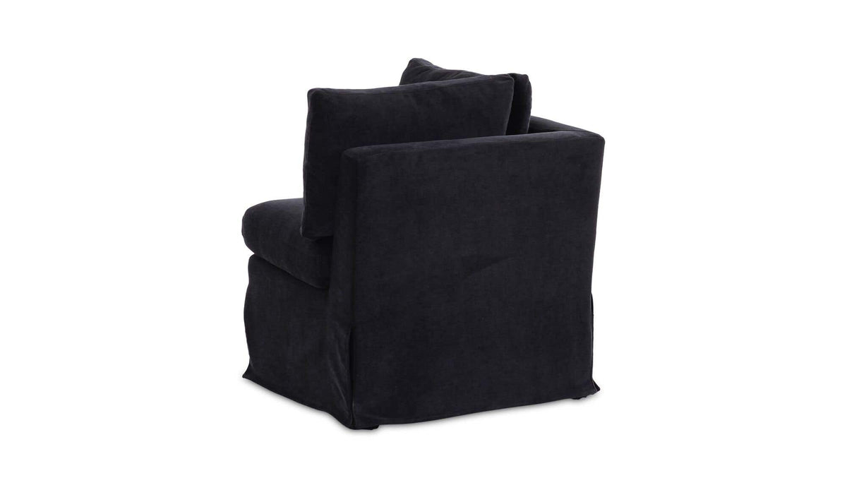 Fable Black Slipcover Dining Corner Chair - Ornate Home
