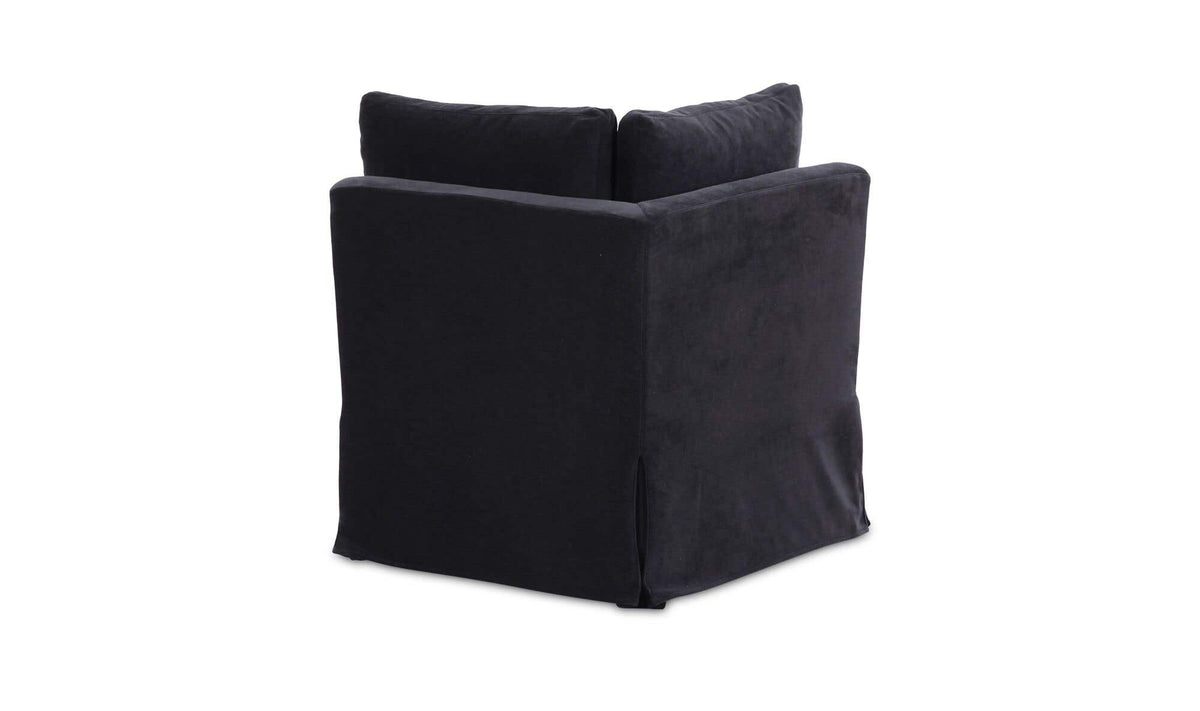 Fable Black Slipcover Dining Corner Chair - Ornate Home