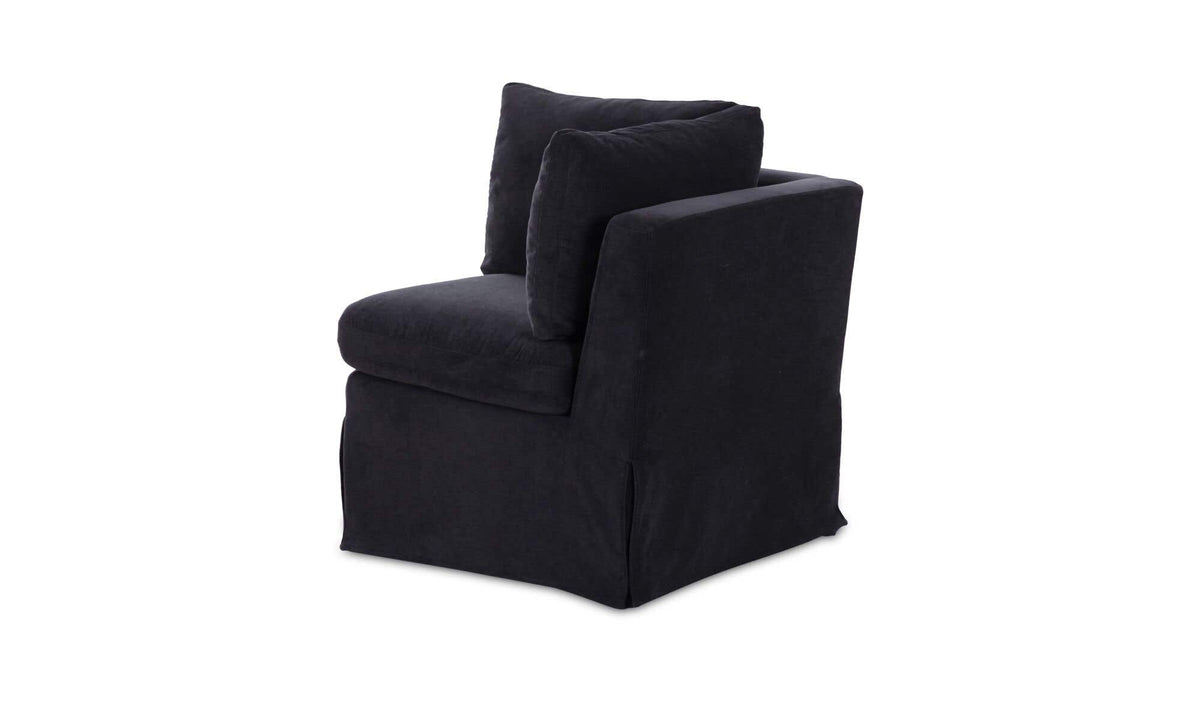 Fable Black Slipcover Dining Corner Chair - Ornate Home