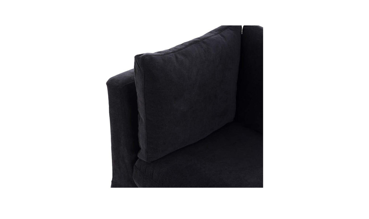 Fable Black Slipcover Dining Corner Chair - Ornate Home