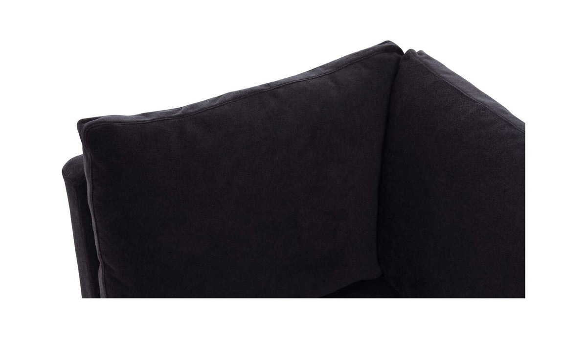 Fable Black Slipcover Dining Corner Chair - Ornate Home